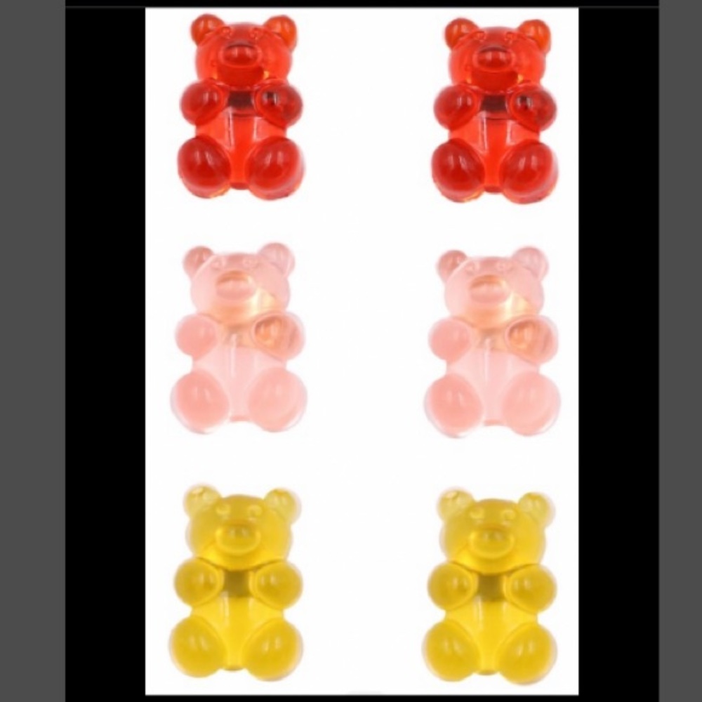 Gummy Bear Earrings 3 pairs NWT